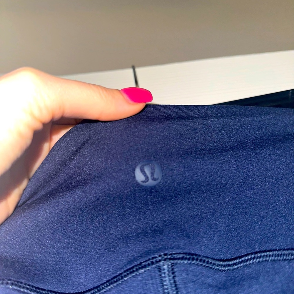 Navy Blue Lululemon compression leggings super cute just too short for me